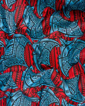 Polynesian fabric ITOITO Blue - Tissushop